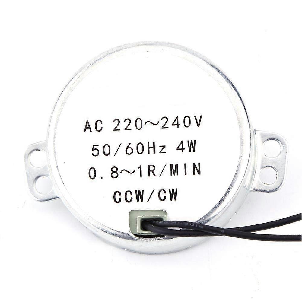 Synchronous Motor, 1Pc 220240V AC 4W Synchronous Motor Gear Motor CW/CCW, Low Consumption and Low Noise (0.81RPM)
