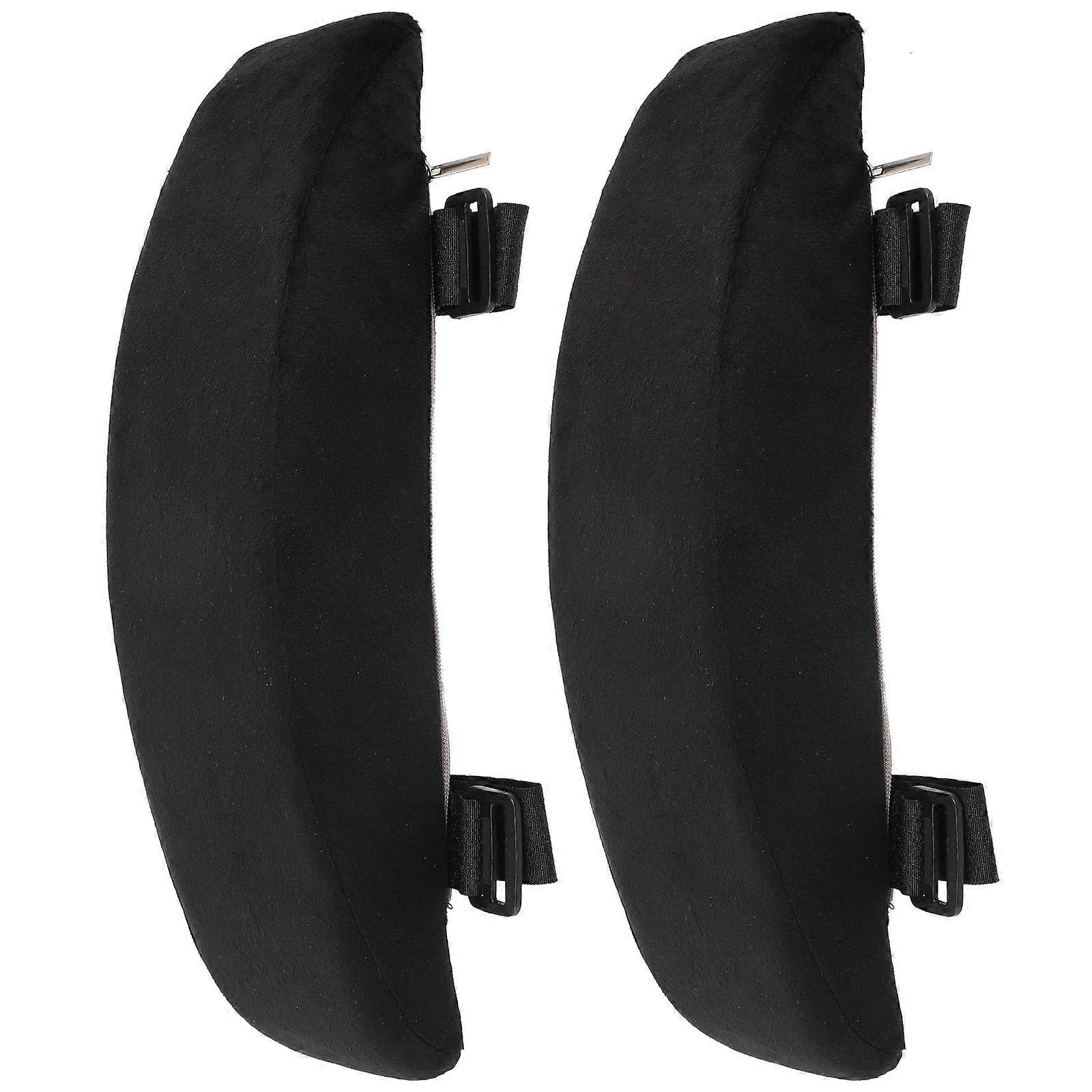 Comfortable Non Slip Armrest Pads for Office & Gaming Chairs – Height Adjustable Elbow Support Cushions for Home and Desk Use – Classic Black