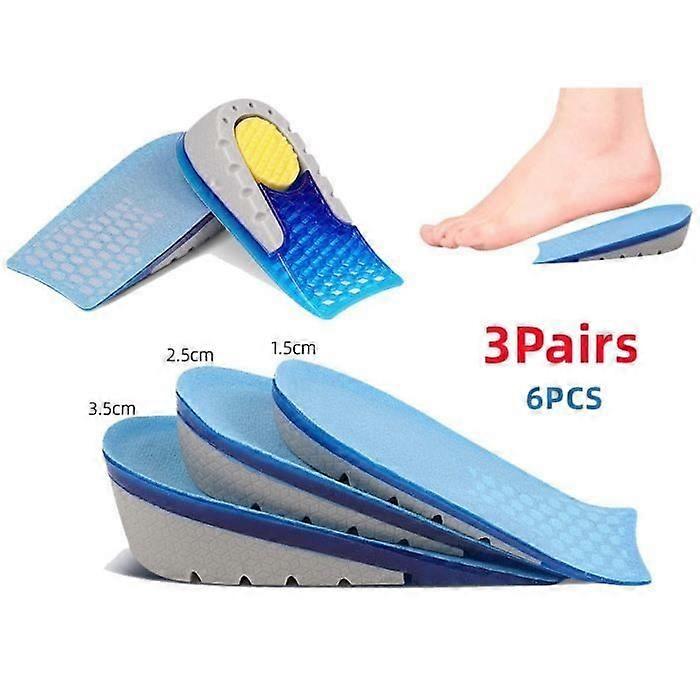 Heel Pad, Shock Absorbing Pad, Height Increase Invisible Half Insole, Heel Protector, Heel Lift Insole