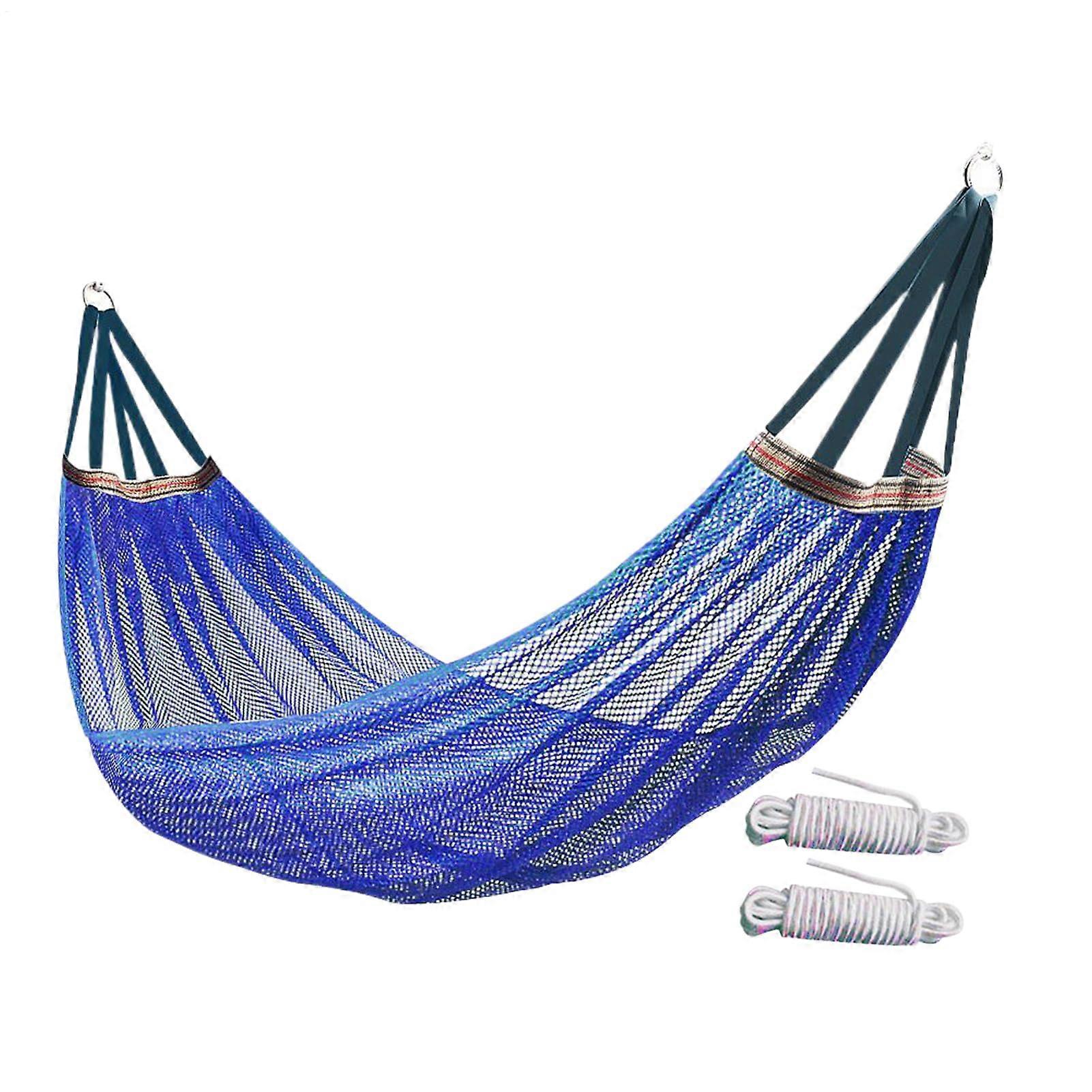 Camping Hammock – 480g Outdoor, Portable with Travel Bag, Double with Straps, Lightweight, Durable, Blue