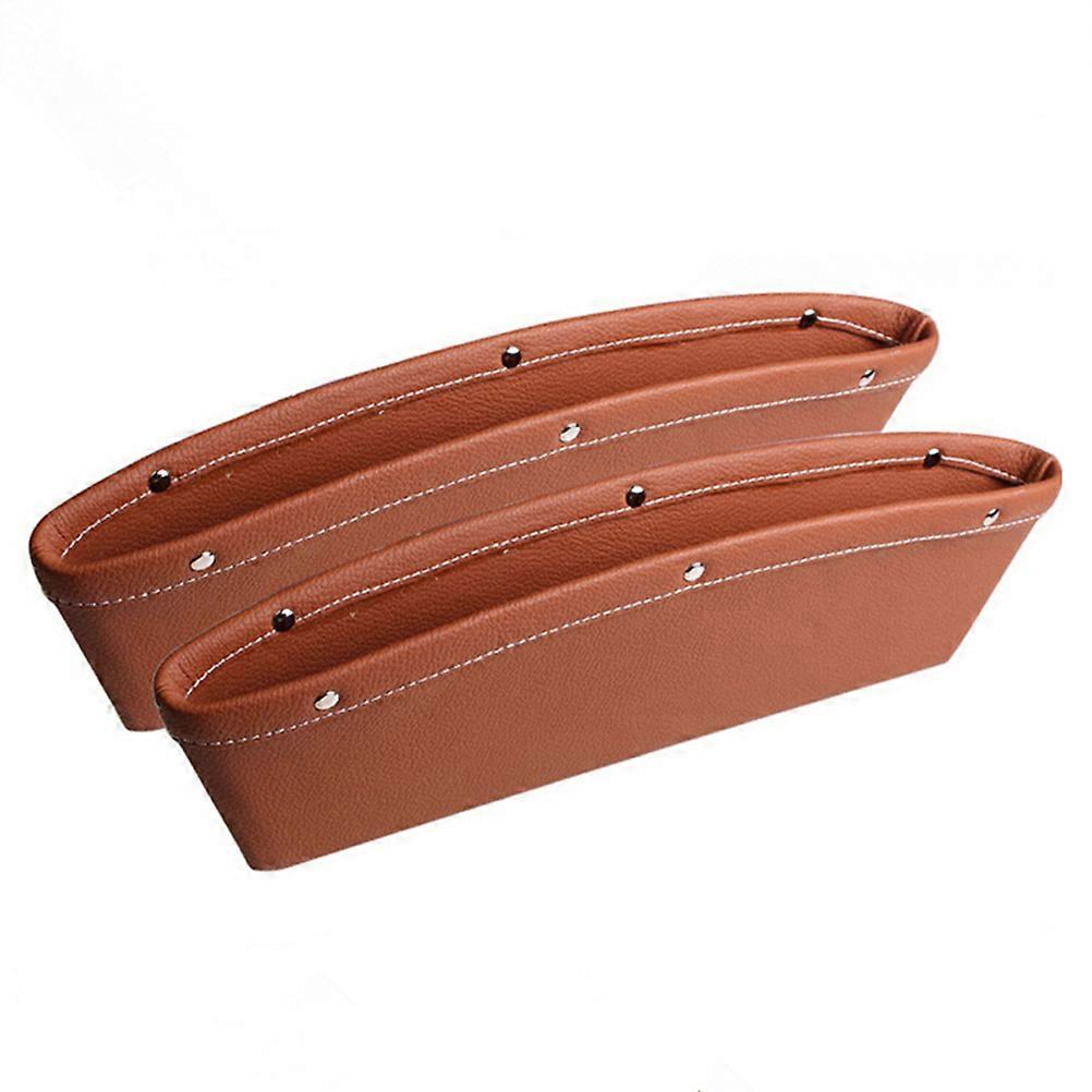 Car Organizers and Storage Vehicle Use Drivers Durable Material Impact Resistant Rectangular Brown 1Pack