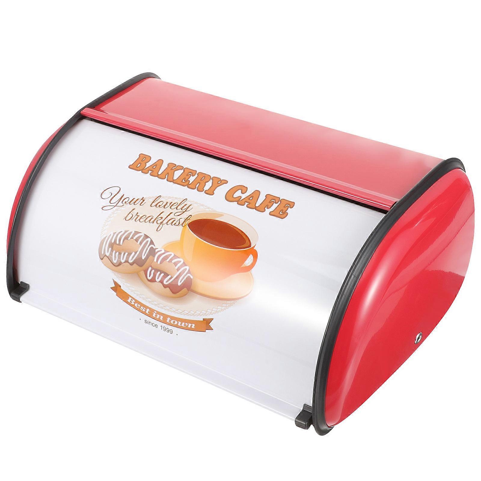 Mutfak Tezgahı İçin Modern Ekmek Kutusu Paslanmaz Çelik Ekmek Kutusu Hava Geçirmez Saklama Ev ve Ticari Kullanım 32.00X23.00X14.50CM 1 Adet
