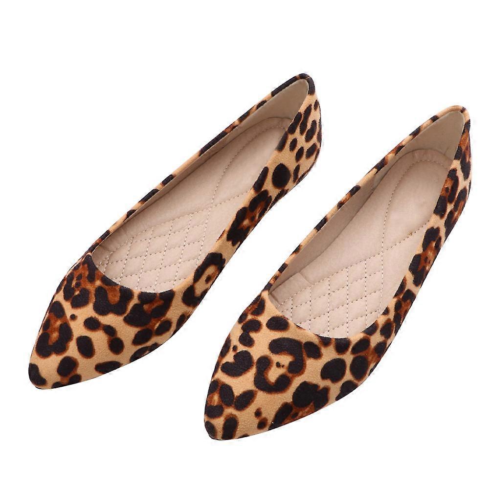 Lady Flat-Heeled Shoes Breathable Suede Pointed Toe for Work Dating Shopping Wedding Party Size 42 1 Pair