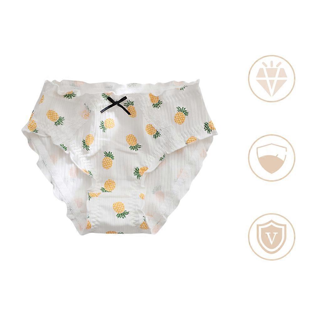 Women's Cotton Mid Rise Briefs with Fresh Fruit Pattern – Soft, Breathable Underwear for Daily Wear
