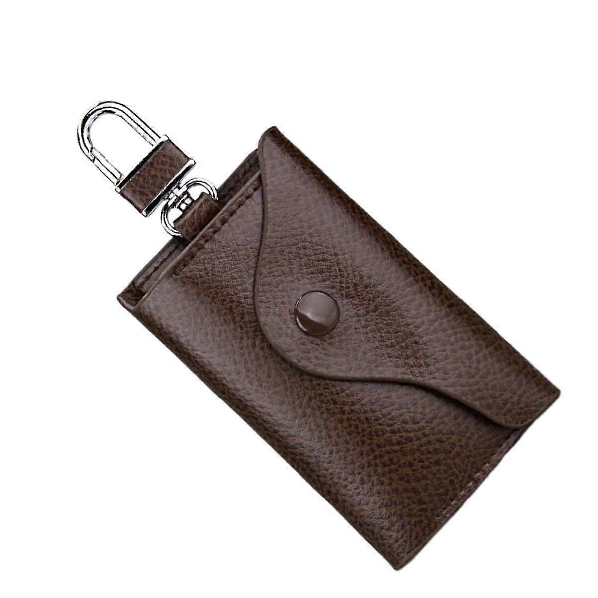 Leather Car Key Holder for Hanging, Belt Pouch – Universal Wallet for Car Keys Coffee