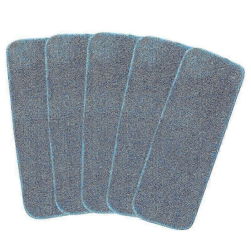 5Pcs Flat Base Washable Cleaning Mop Heads Polyester Strong Water Absorption Mop Replacement Cloth O