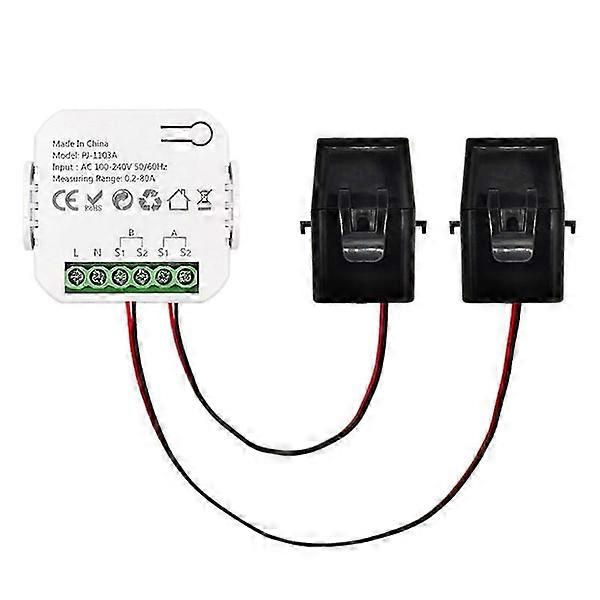 Tuya Smart Energy Meter Power Production Consumption Bidirectional Power Monitor 0.2-80A Support APP