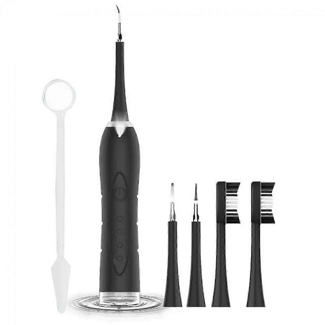 Electric Screen, Electric Toothbrush, Electric Toothbrush, Detergent, Tooth Stain, Tartar Tool, 5 Replaceable Brush Heads.