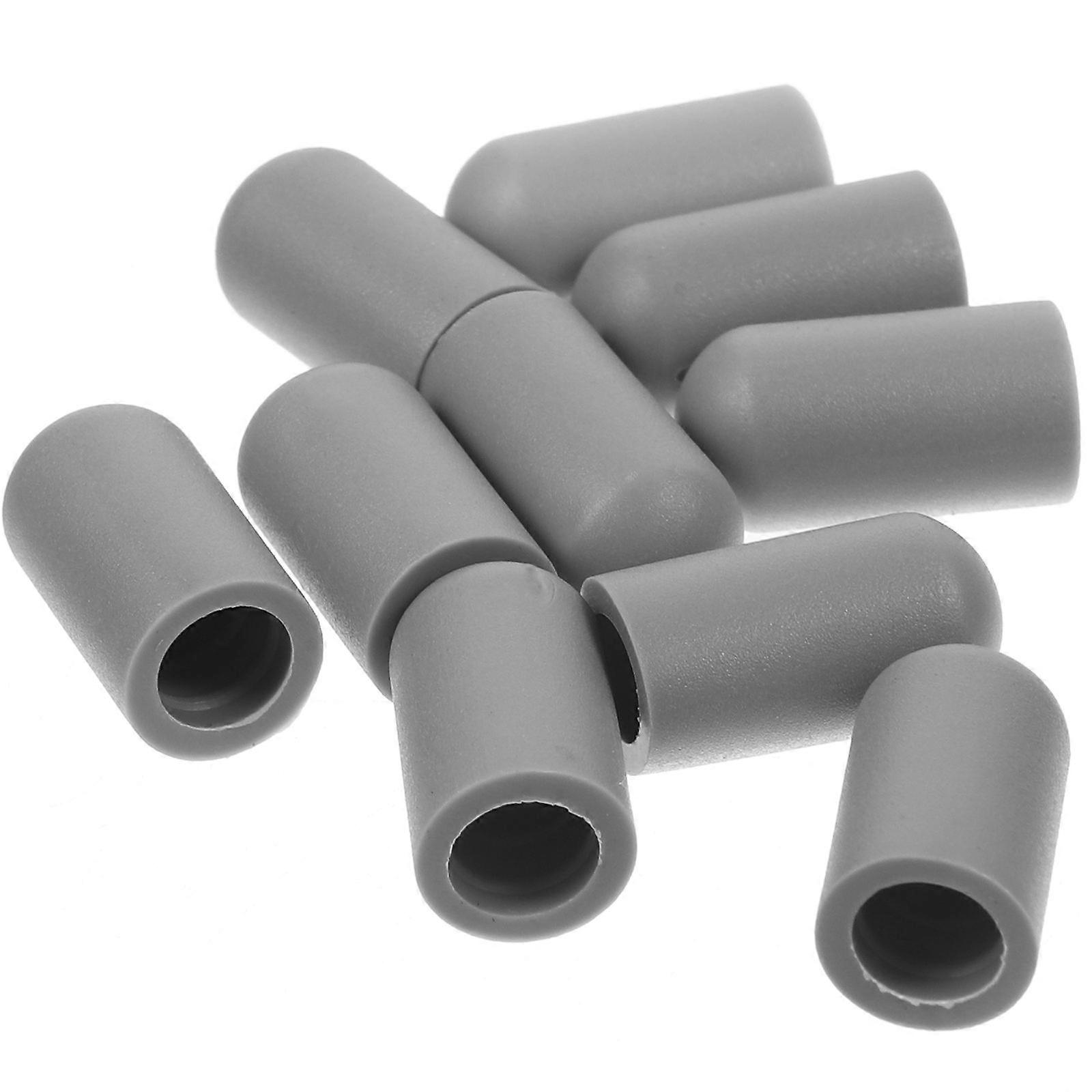 10pcs Drumstick Silent Tips for Practice Grey Silicone Protect Drumsticks Extend Life