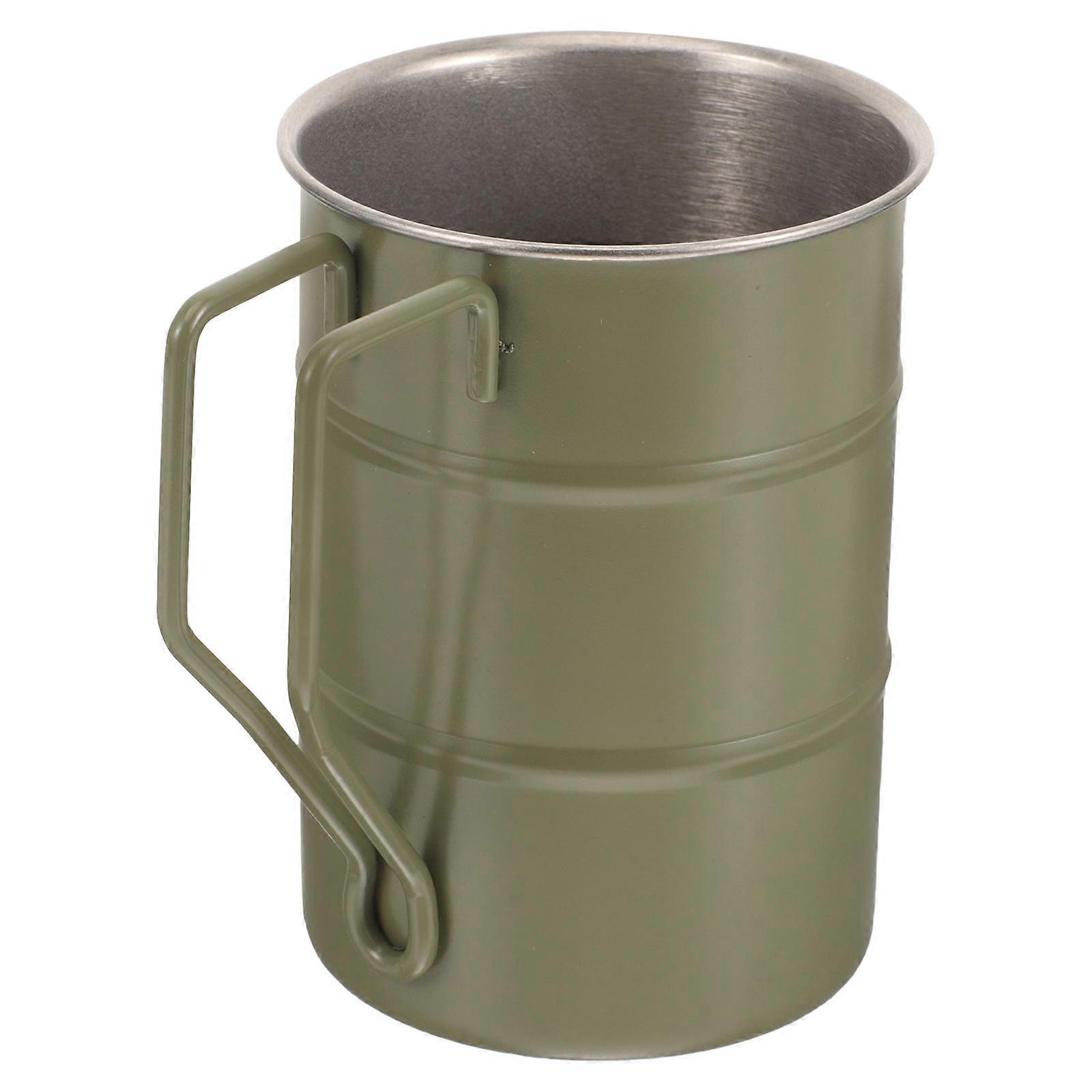 Mug en acier inoxydable avec anse, tasse de camping pour usage domestique