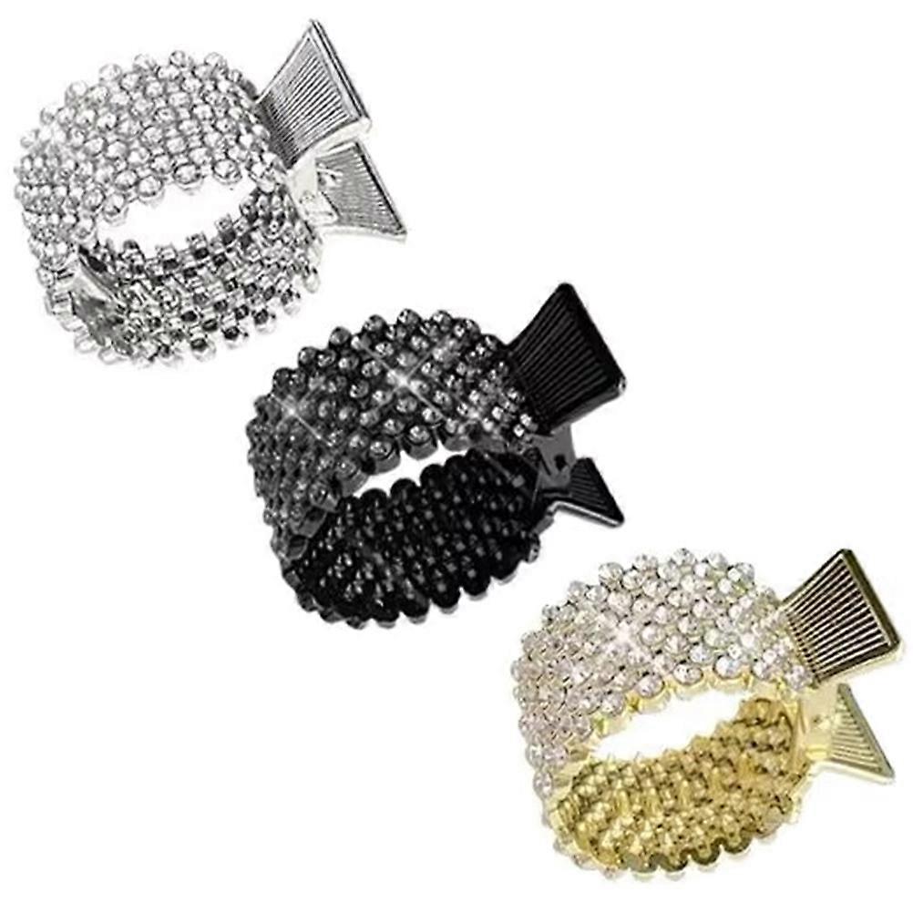 Here's a polished and professional product description based on your input:
**3pcs Rhinestone Hair Claw Clips for Women – Stylish High Ponytail