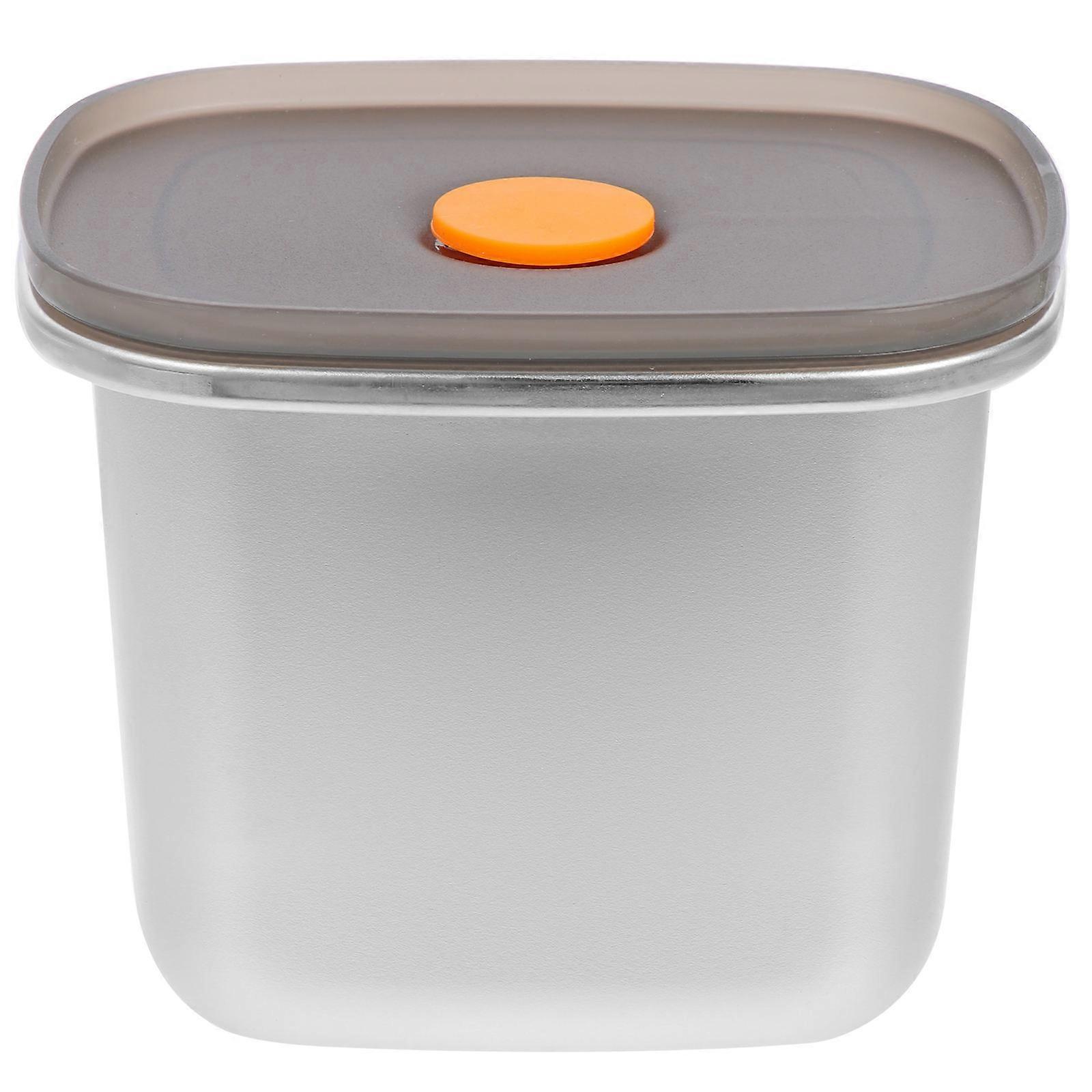 Silver Fridge Fruit Box for Leakproof Food Storage 550Ml Container