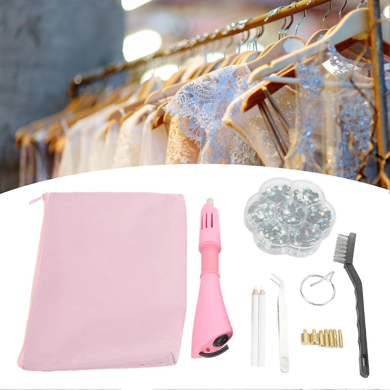 Hotfix Rhinestones Set Portable Storage Box Fast Heating DIY Making Rhinestone Applicator Kit Wide Voltage