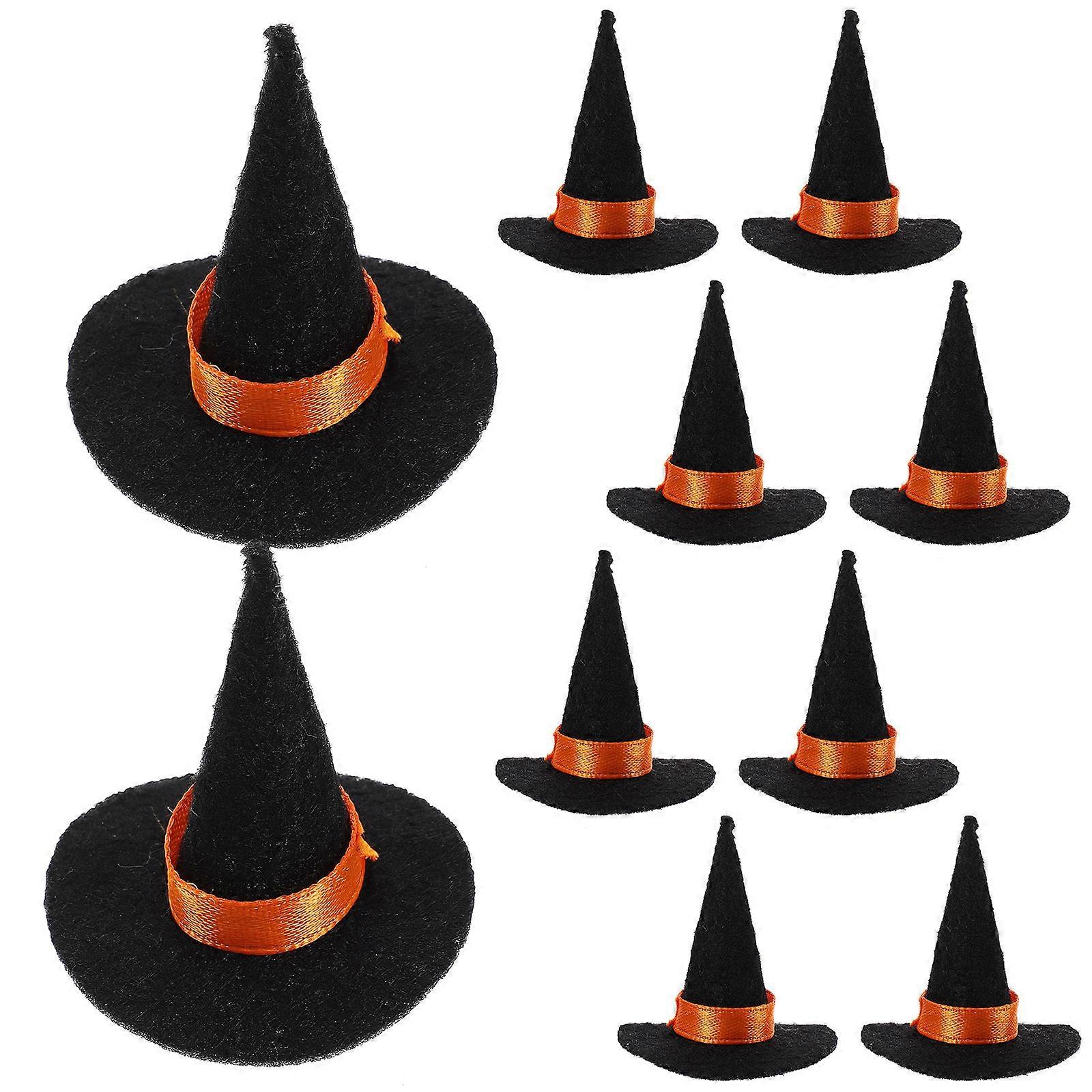 Black Felt Hat for Decor and Comfortable Hand Feeling 10 Pcs