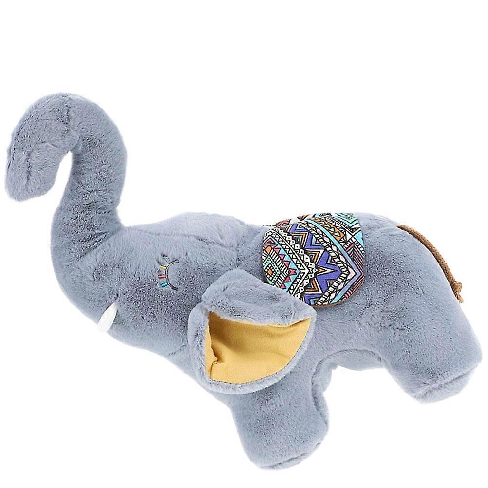 Cute Cartoon Elephant Plush Animal Toy For Kids Bedroom Living Room In Grey Ideal For Hugging 1Set