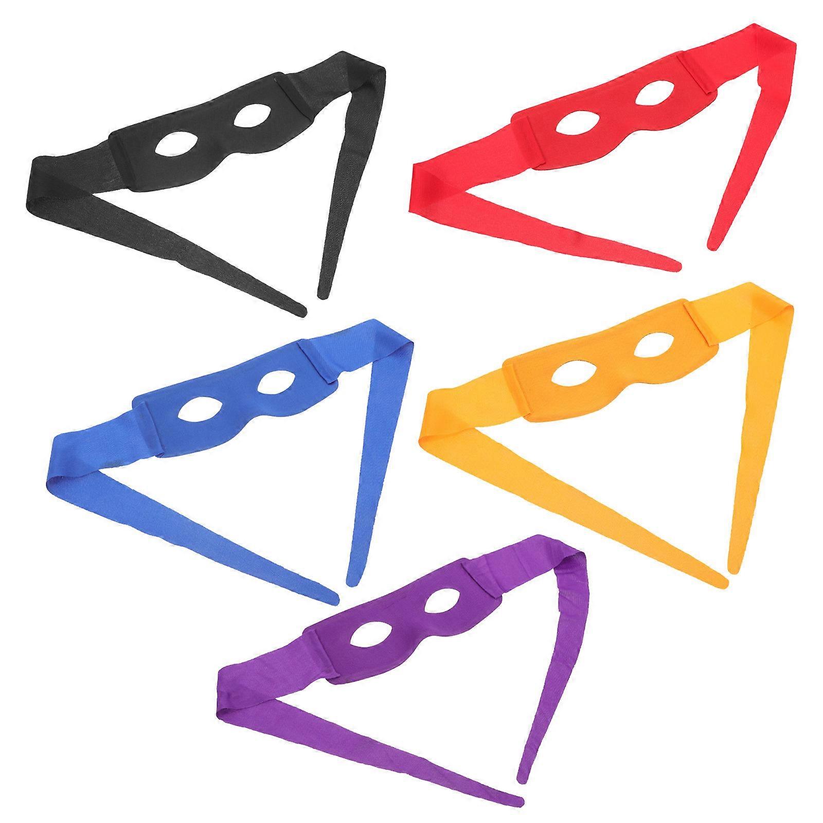 Masquerade Cosplay Masks 5Pcs Half Face Masks for Men Halloween Party Assorted Color Comfortable to Wear
