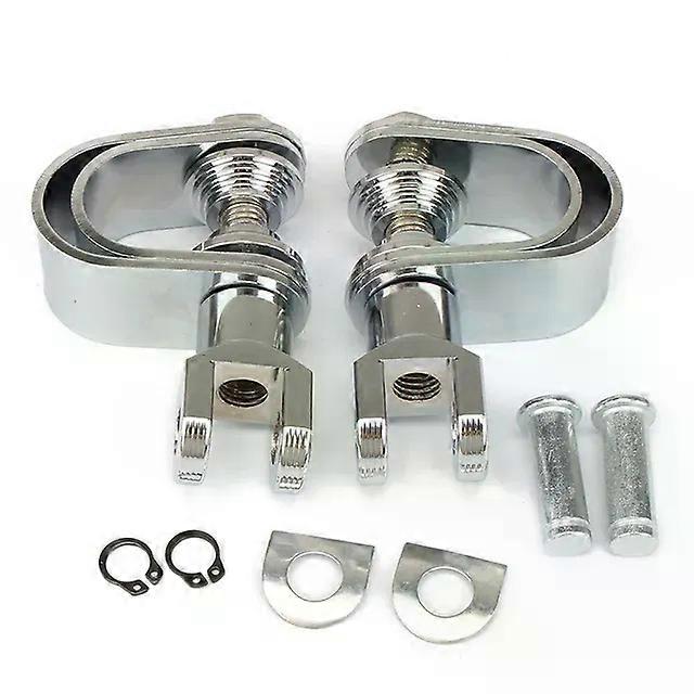 1" 1.25" Motorcycle Highway Crash Bar Clamp Mount Engine Guard Foot Pegs Footrests Fit For Harley Sportster Softail Fit For Honda GL1500