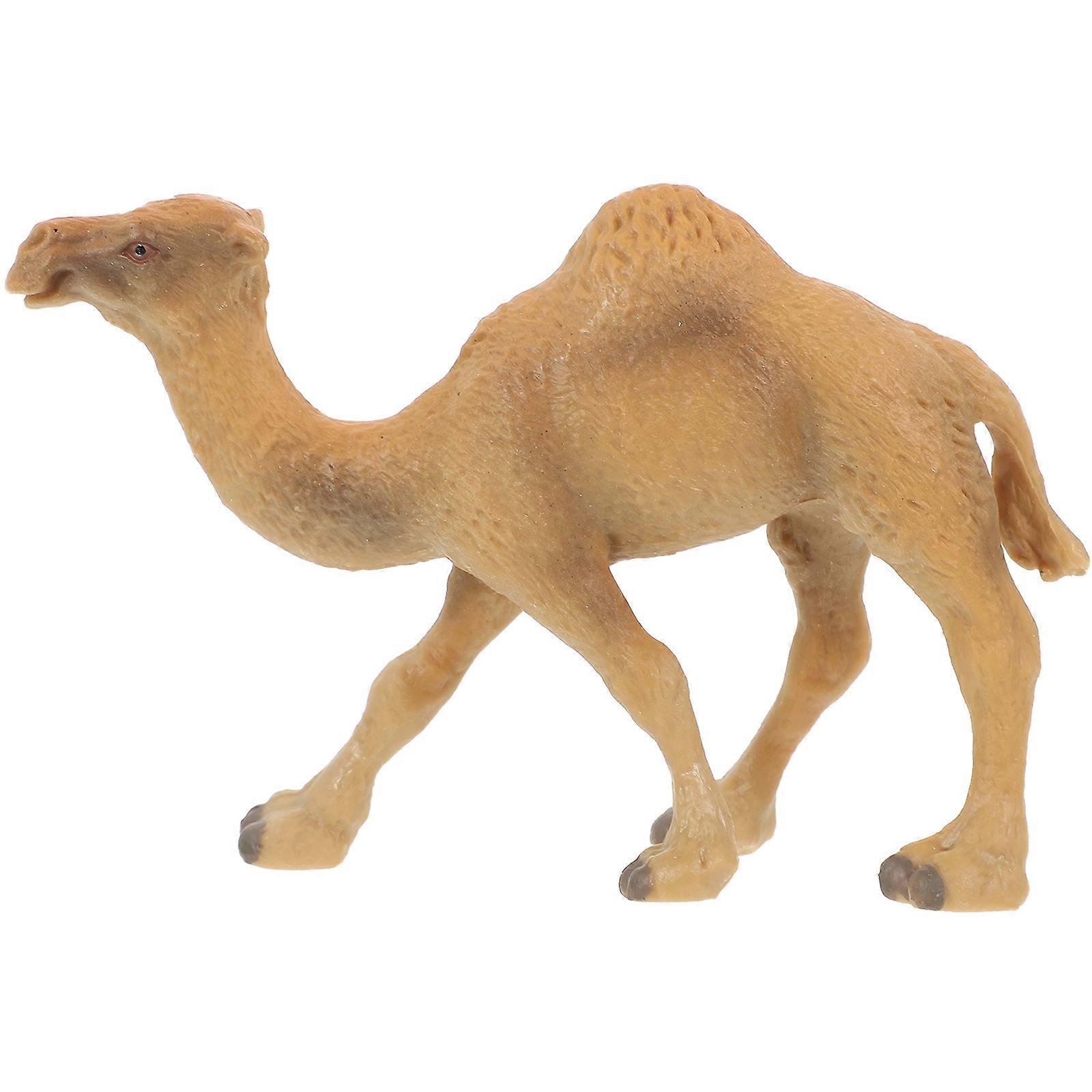 Realistic Camel Figurine Small Tabletop Animal Model for Learning Home Decoration Photography Prop for Animal Lovers