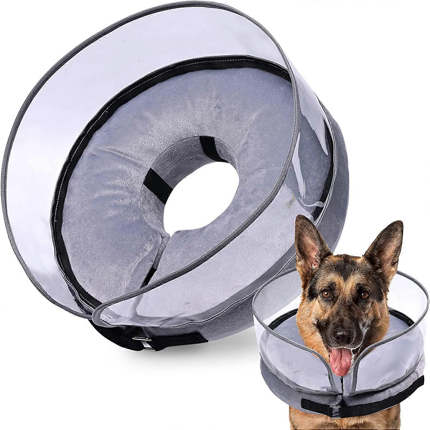 Dog Cone Inflatable Dog Cone After Surgery For Small Medium Large Dogs Soft Cones With Enhanced Anti-licking