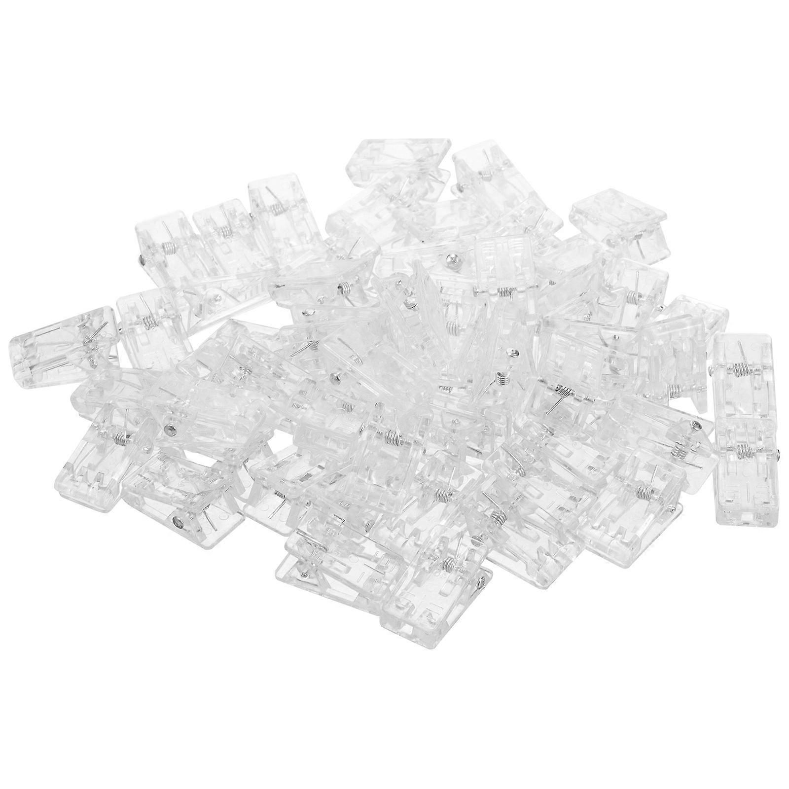 60pcs Transparent Spring Clips for Hanging Photos, Posters & Documents – Multi Use Office & Craft Supplies for Wall Decorations