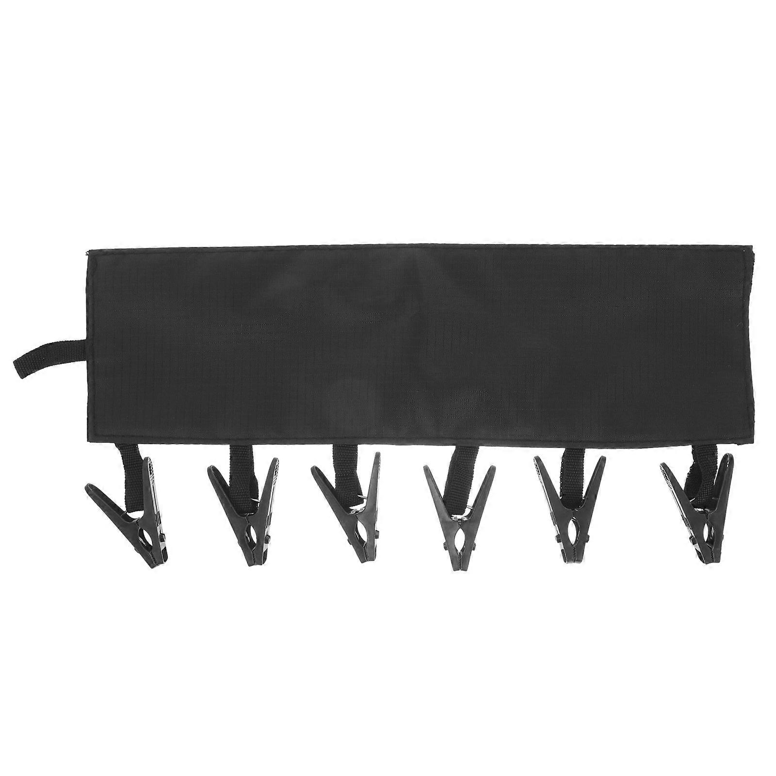 Portable Clothes Drying Rack for Travel Laundry with Fabric Hooks and Tension Rods