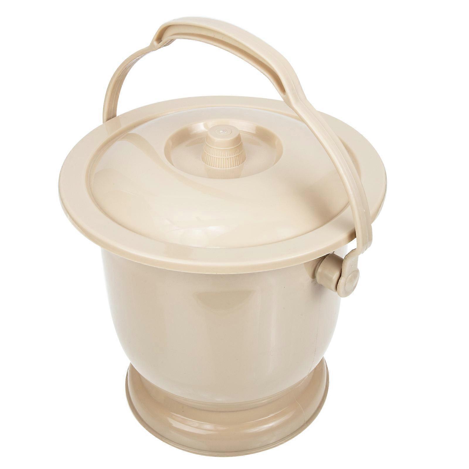 Portable Night Urinal for Home Use Made of Durable Plastic in Light Yellow Color 7.5 x 4.5 Inches