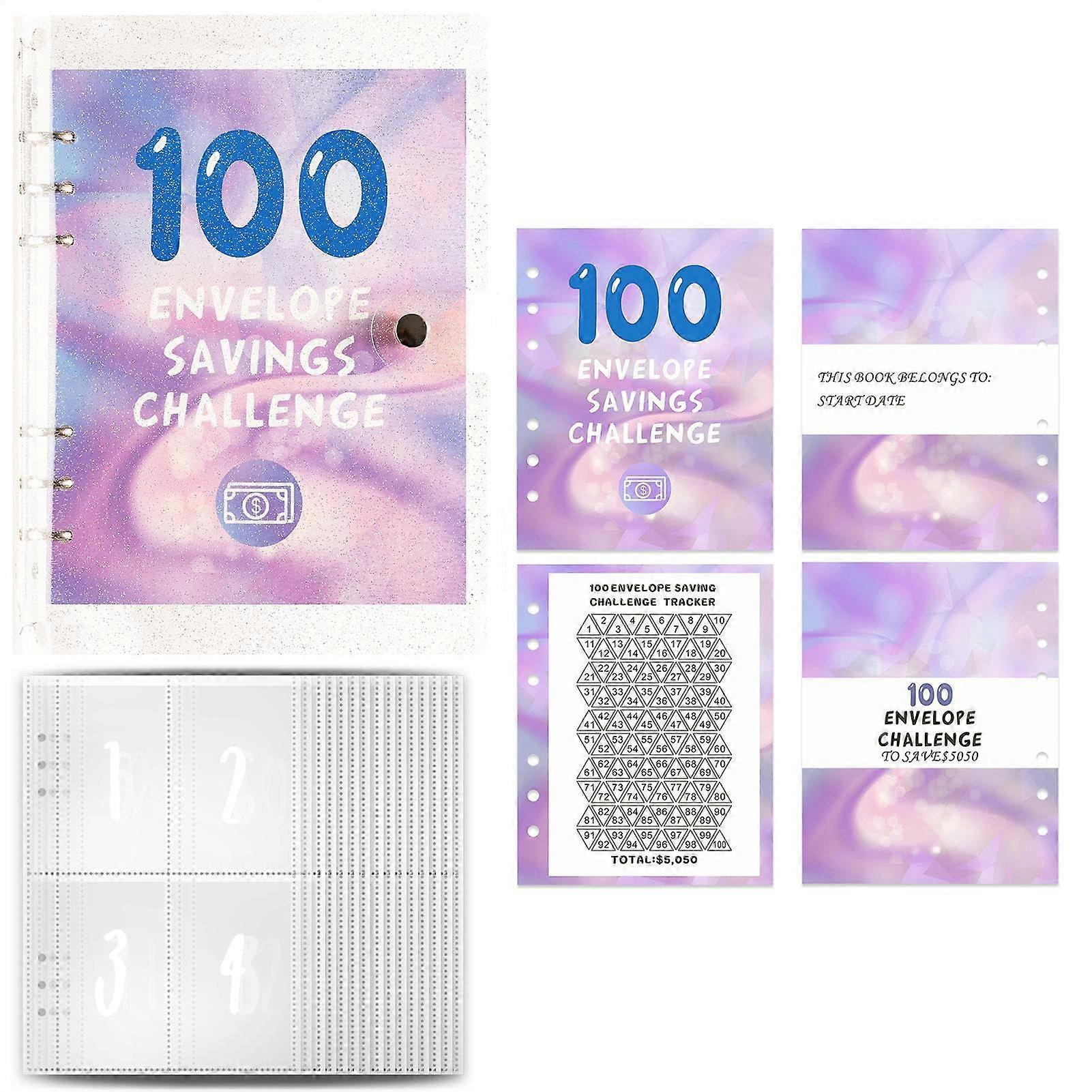 100 Huellkurvenersparungsherausforderungen Binder Da Case Card Film And Card Paper Compatible Curve-Saving Challenges