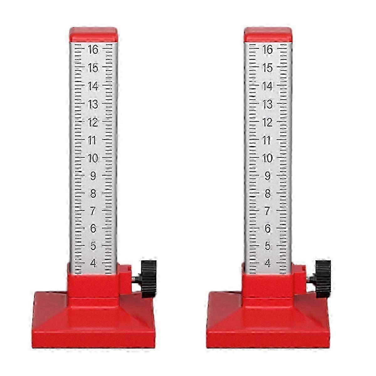 2PC Woodworking Equal Height Ruler Positioning Horizontal Elevation Ruler Double-Sided Scale Ceramic Tile Special Tool A Edition 0724