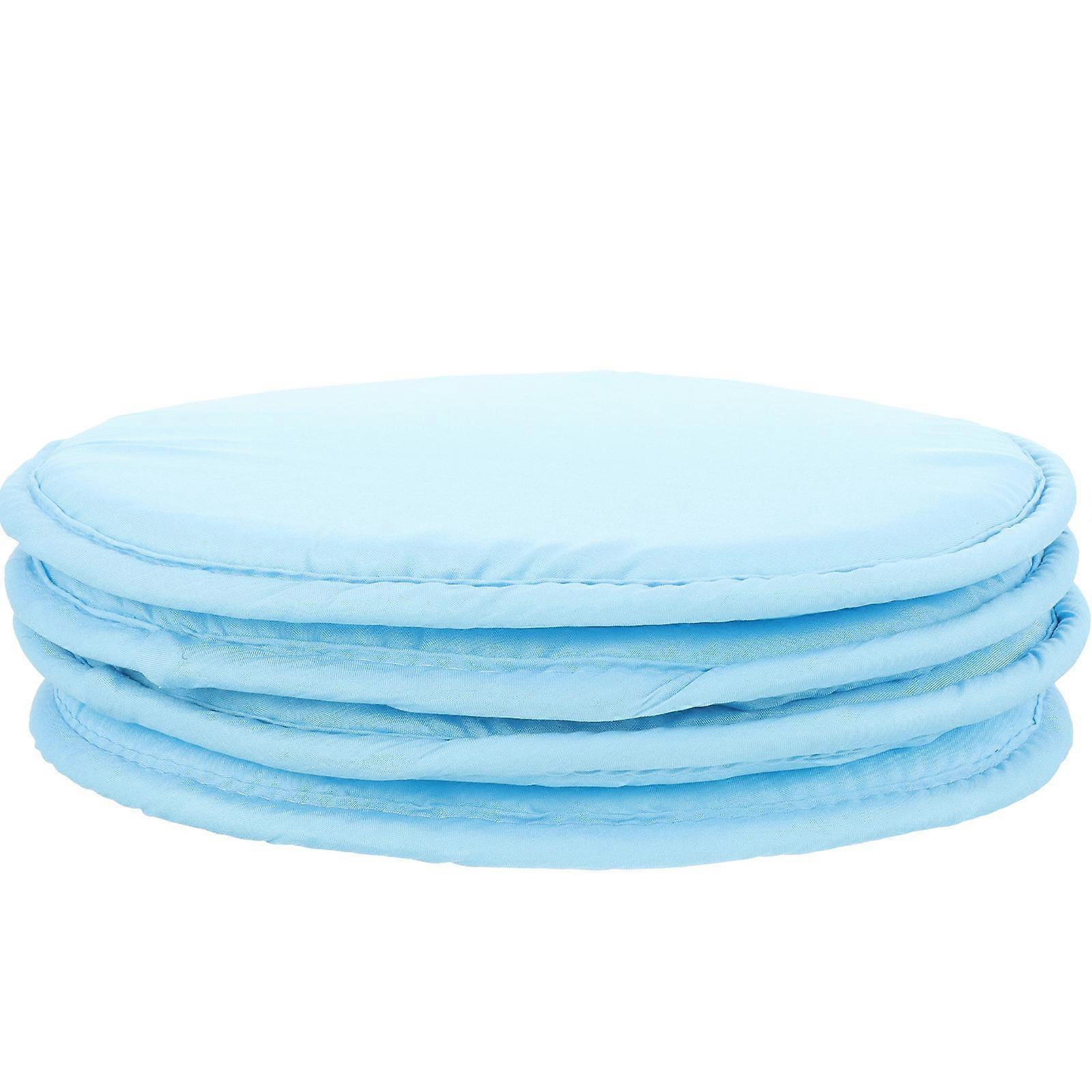 Seat Cushion For Picnic 4Pcs Outdoor Seat Pad Sky-Blue Lightweight Protective Chair Cushion For Picnic