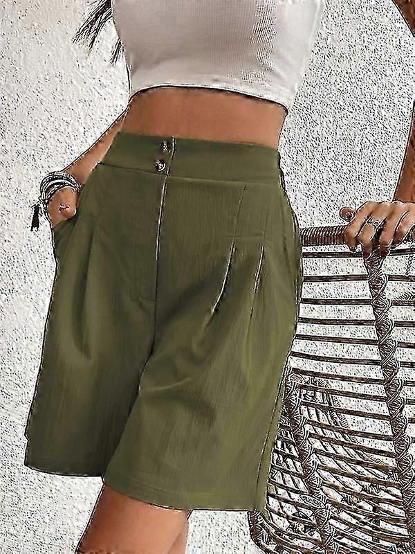 Femmes Casual Taille Haute Jambe Large Shorts