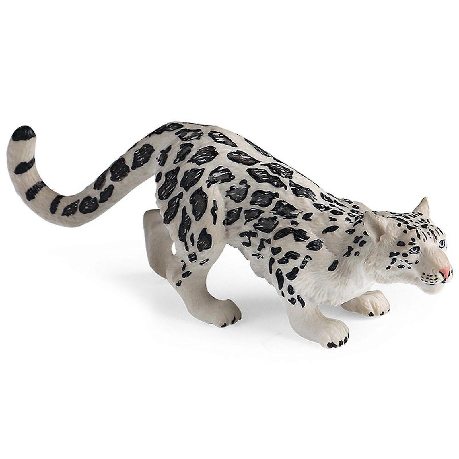 Snow Leopard Model Statue Realistic Figurine Ornament For Wildlife Enthusiasts And Collectors Gift
