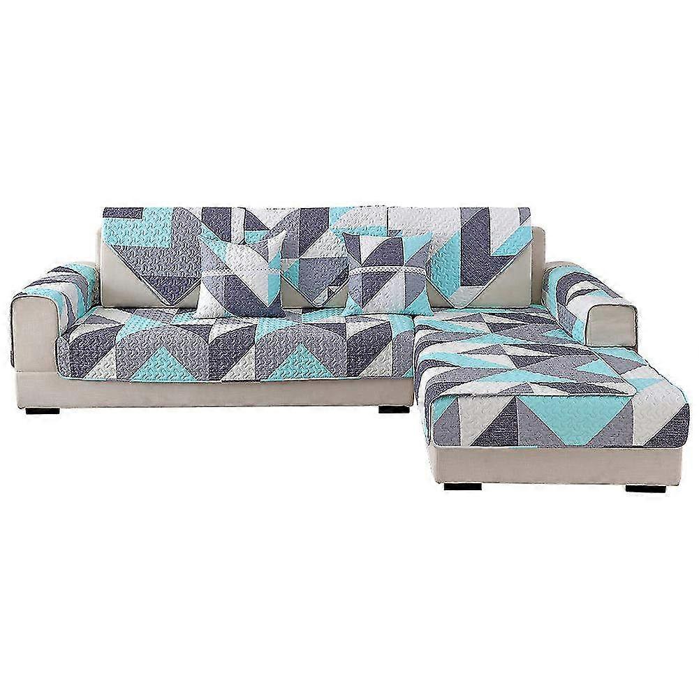 モダンな幾何学的なプリントコットンソファカバーマットプロテクターホーム用 - スタイリッシュな家具シールド(90x180cm)