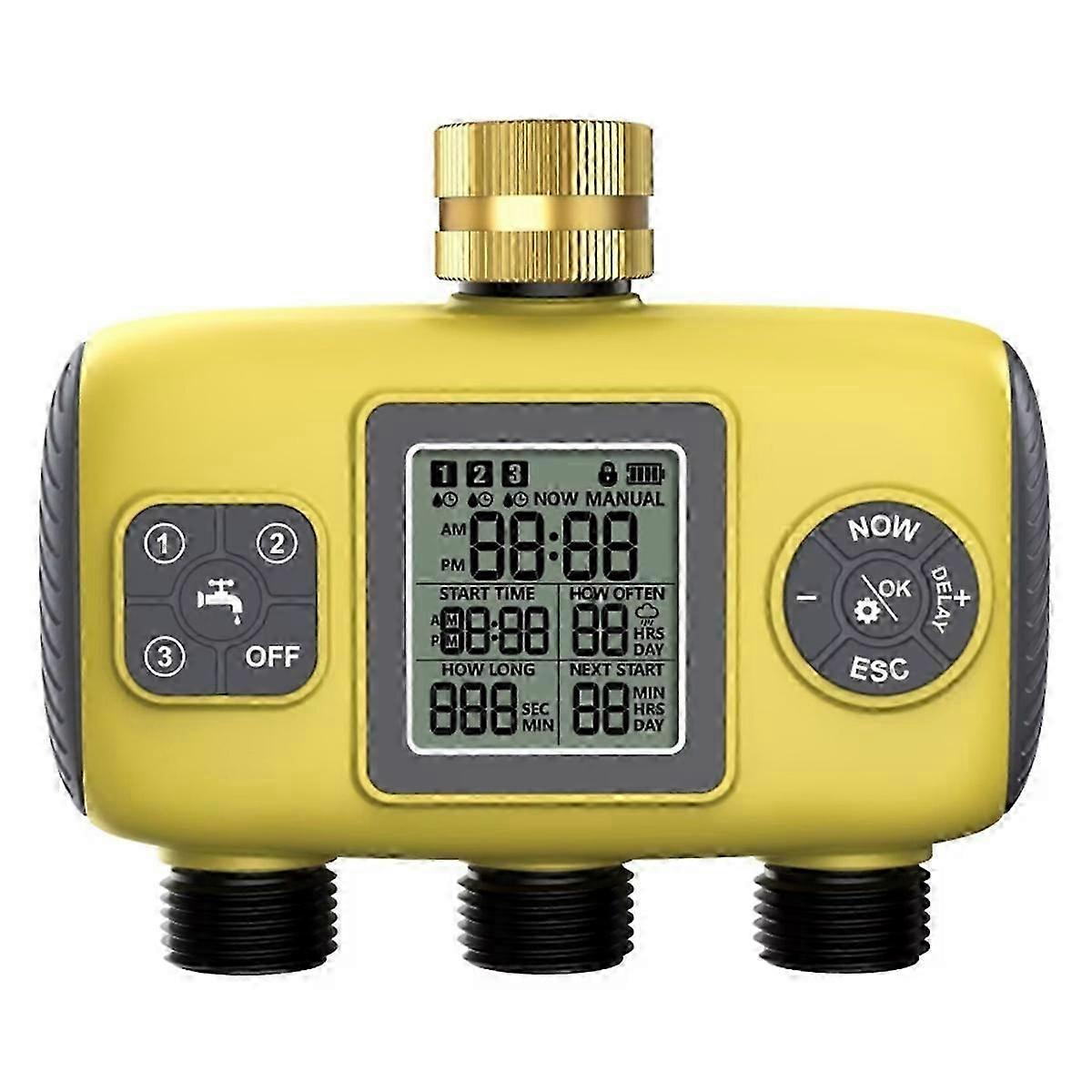 3-Outlet Automatic Water Timer Garden Irrigation Watering System