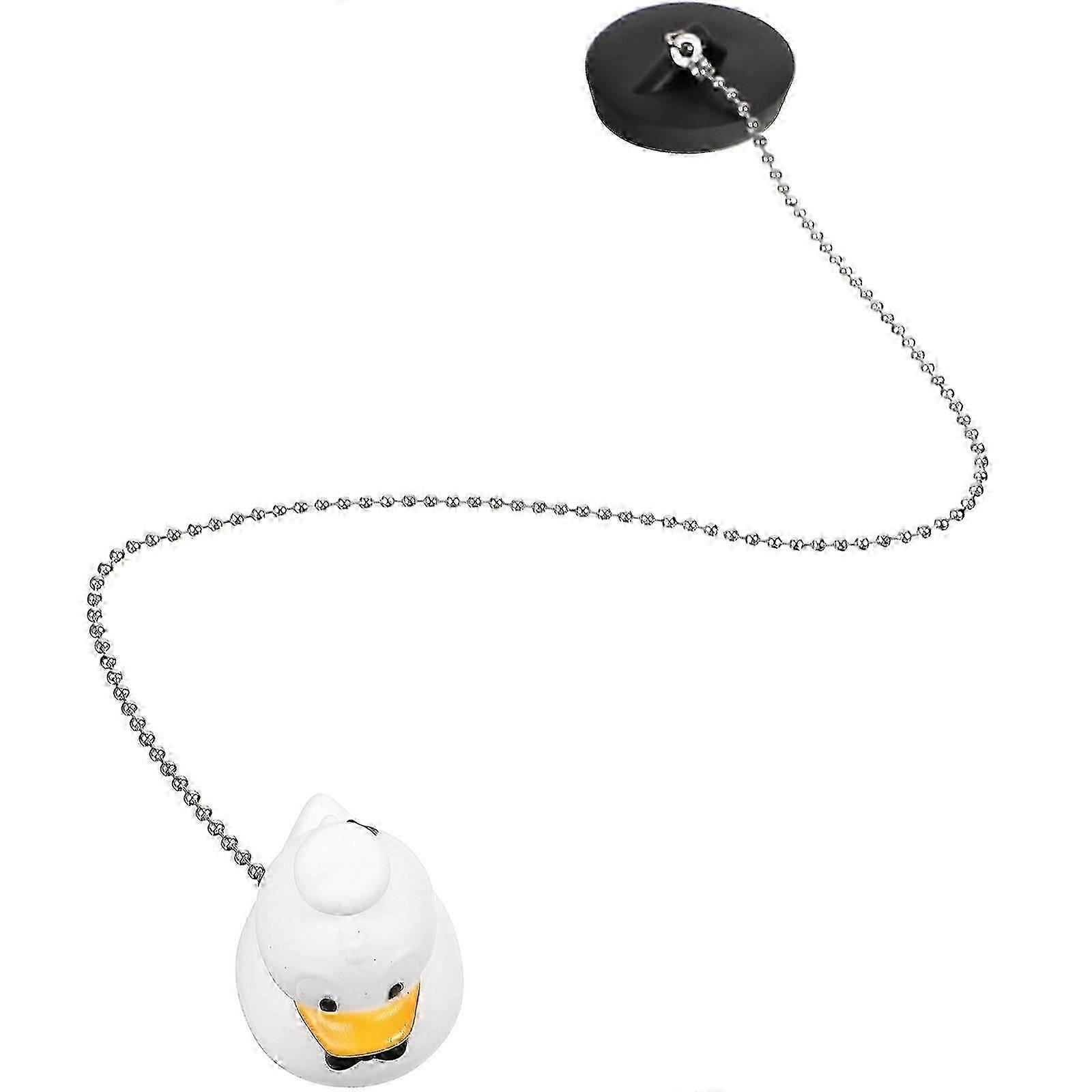 浴室バスタブドレンストッパータブドレンプラグダックチャームタブストッパーチェーン付き