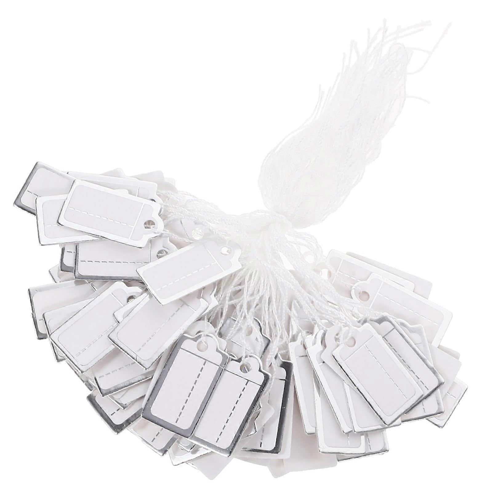 200 Pieces Price Tags with String for Jewelry and Clothing, Durable Labels for Easy Pricing, Retail, and Craft Projects