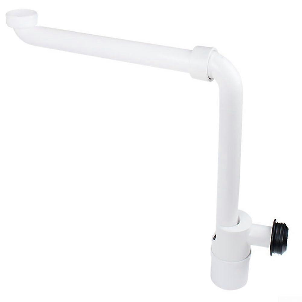 1/4 Inch Bathroom Sink Trash Can, Adjustable Sink Siphon, Space Saving Sink Trash Can, 360 Degree Rotation, for Sink (White)