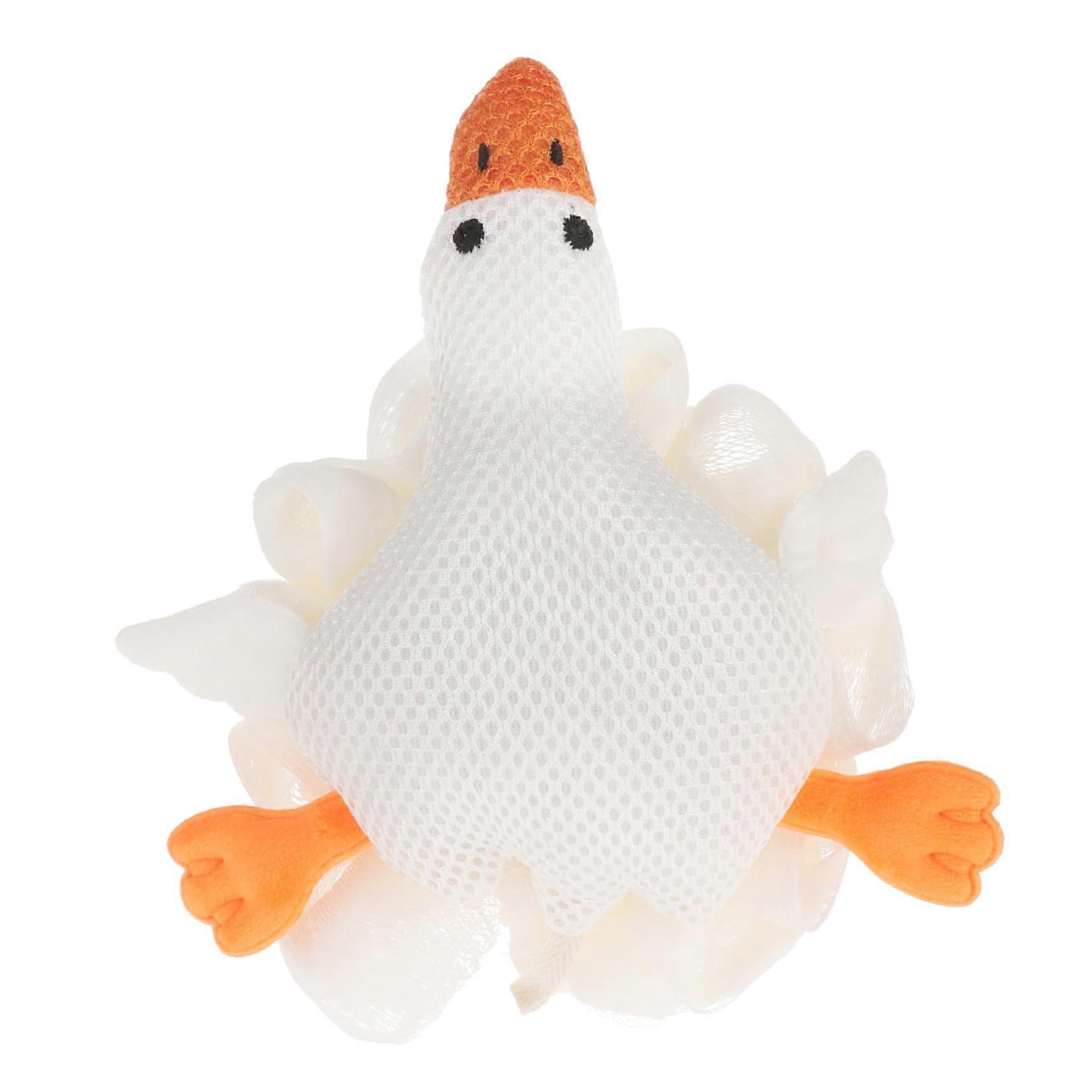 Bath Sponge Loofah Animal Design Large Durable Body Scrubber For Gentle Exfoliation And White Soft Shower Pouf