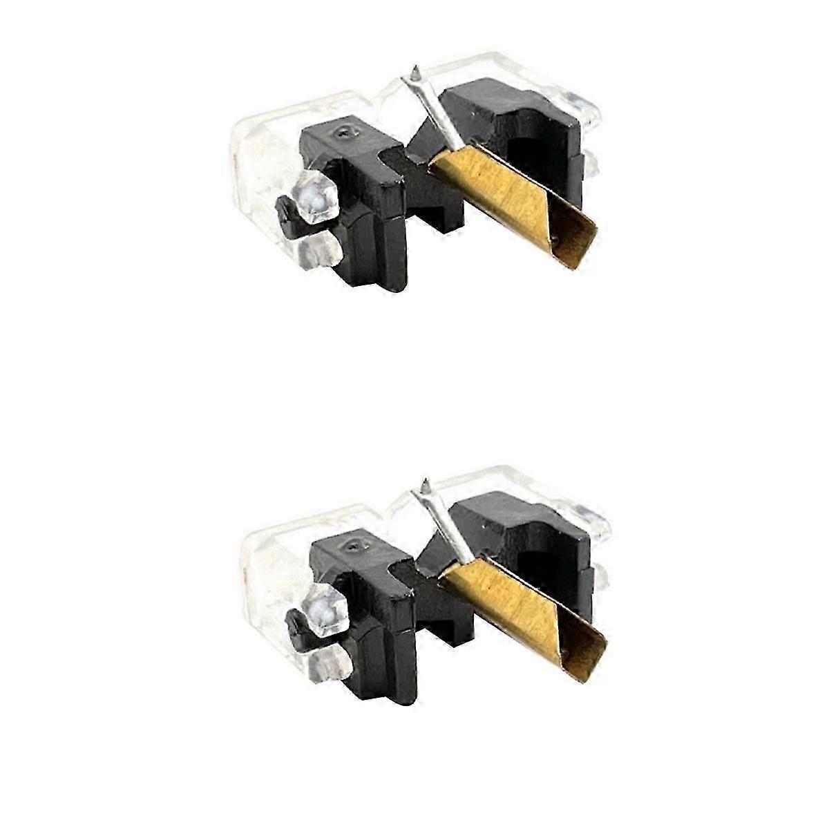 2X compatible with N44-7 M44-7 M55E DUAL DN305 DN306 Phonogrraph Turntable Accessories Replacement Stylus