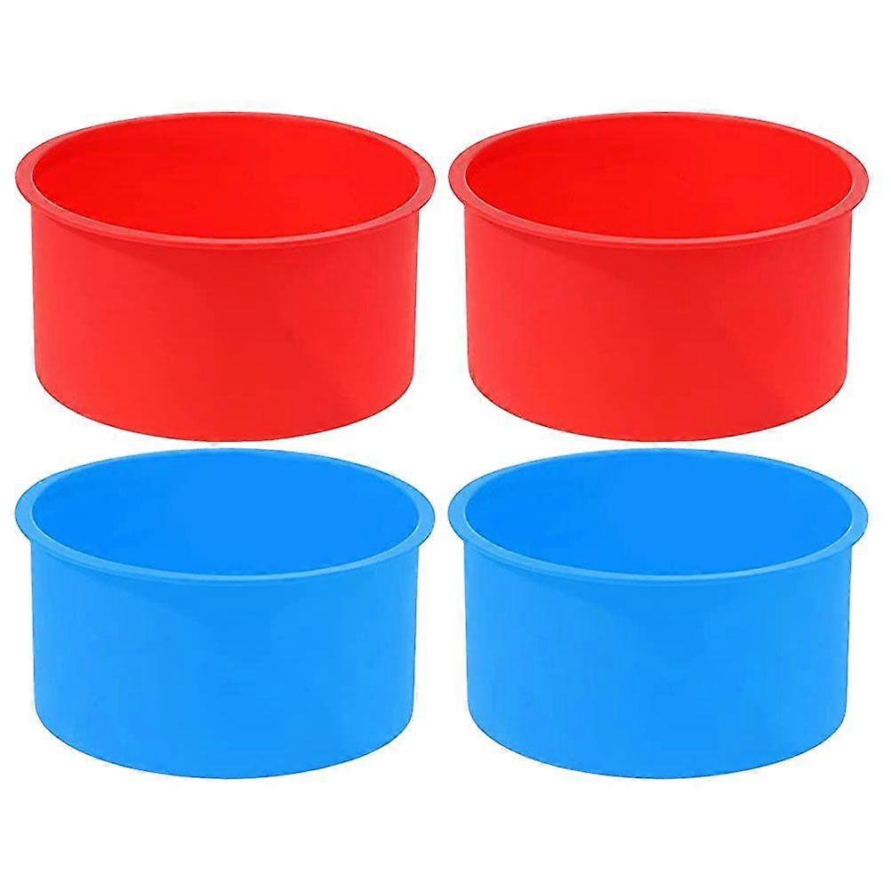 4pcs Silicone Cake Tins for Baking Non-Stick Baking Tins Bakeware Baking Molds Tins for Mousse Muffin