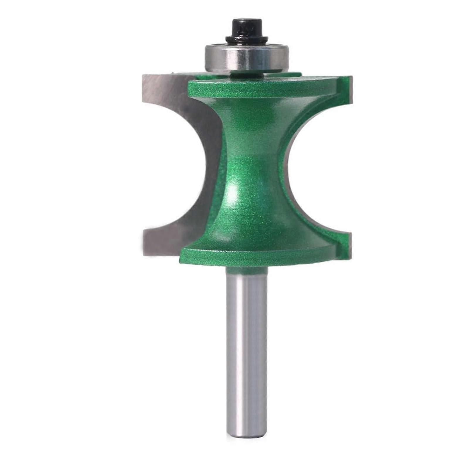 8mm Shank Bullnose Half-Round Router Bit Endmill For Woodworking, 2-Flute, Wood Milling Cutter