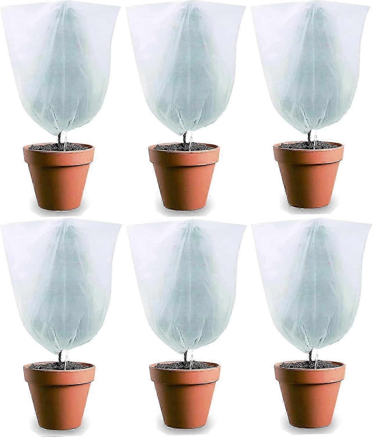 Pack Winter Cover for Potted Plants, Protective Cover for Plants Frost Protection Plants Winter with Drawstring for Plant Protection (60 x 80 cm)