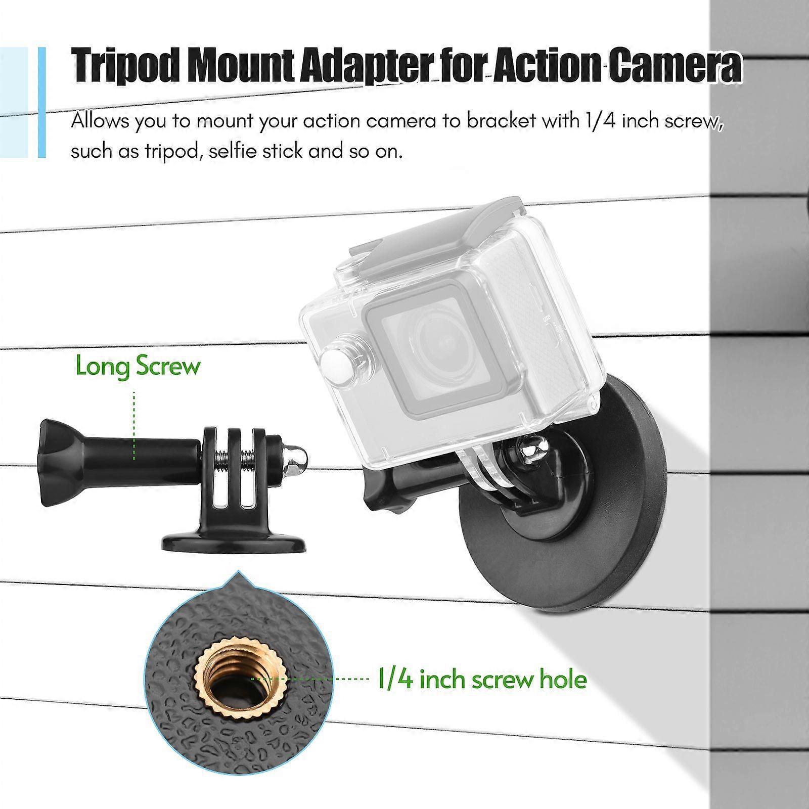 UURIG BH-07 Mini Ball Head Camera Tripod Mount 1/4 Inch Screw with Magnetic Base Sports Camera Mount Adapter Replacement for DJI/ GoPro 11/10/9 Insta3