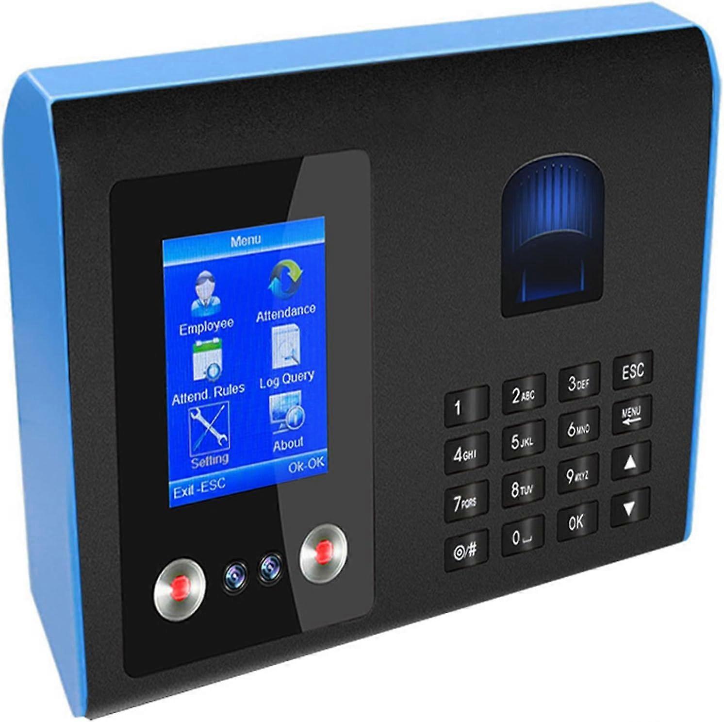 Face Fingerprint Time Clock with Automatic Time Calculation, No Need for