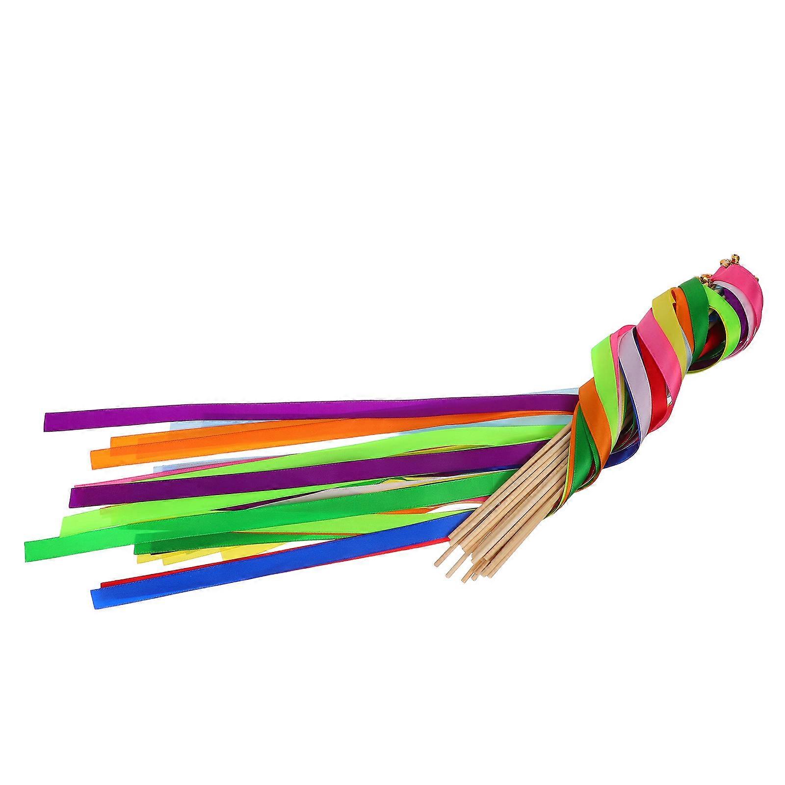 It sounds like you're describing a product listing for **Wedding Ribbon Streamer Wands with Bells**. Here's a refined and professional version of the