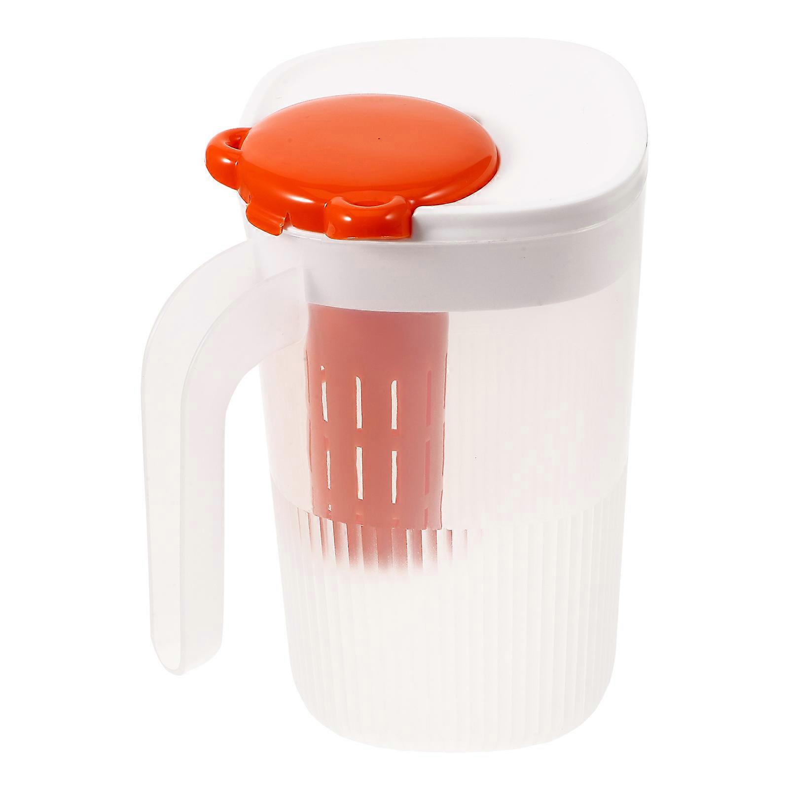 Large Capacity Cold Water Pitcher for Summer Picnic White with Spout and Lid 1Pack