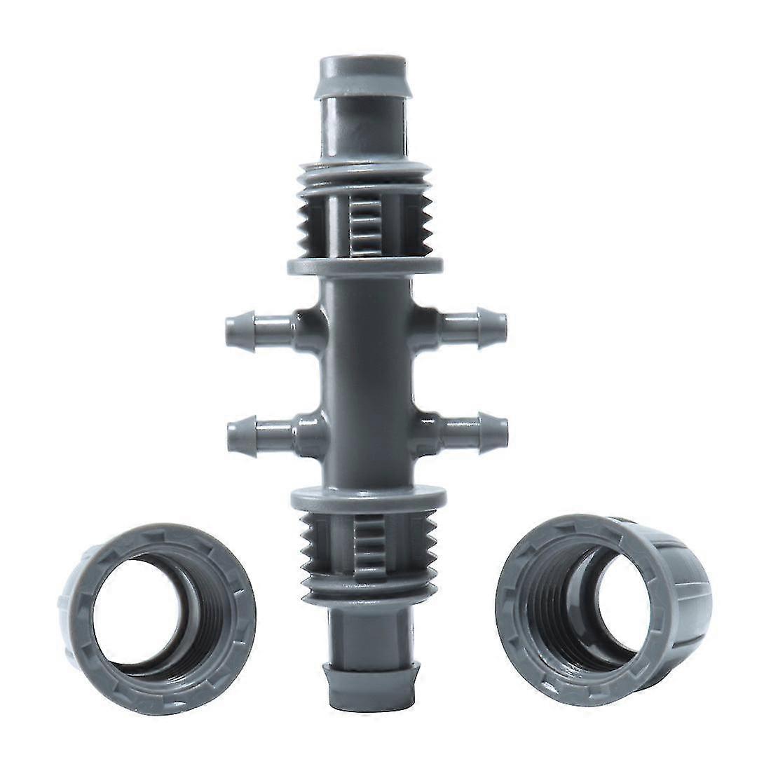 4-Minute Turn 4/7 Barbed Reducing Six-way Pe Pipe Lock Drip Irrigat...