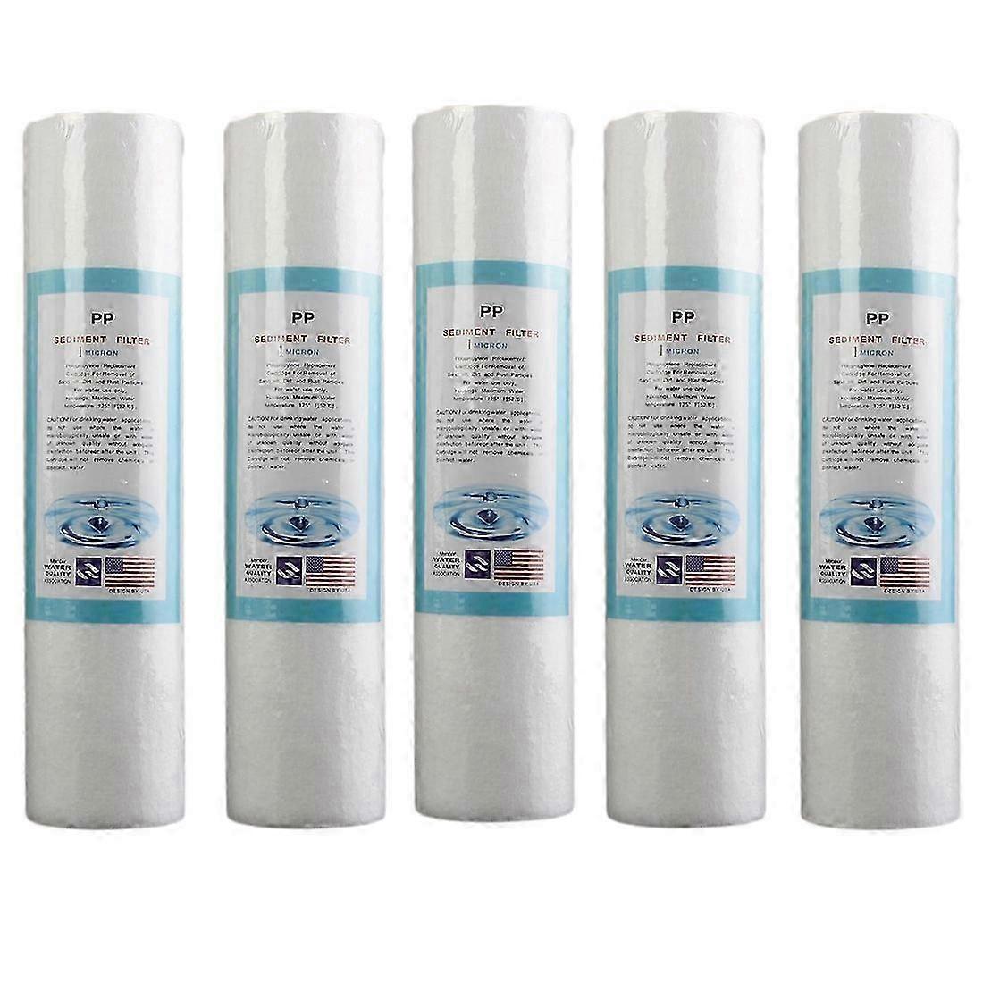 5Pcs Replacement Water Sediment Filters(5 Micrometer)2.5"x10"Cartridges