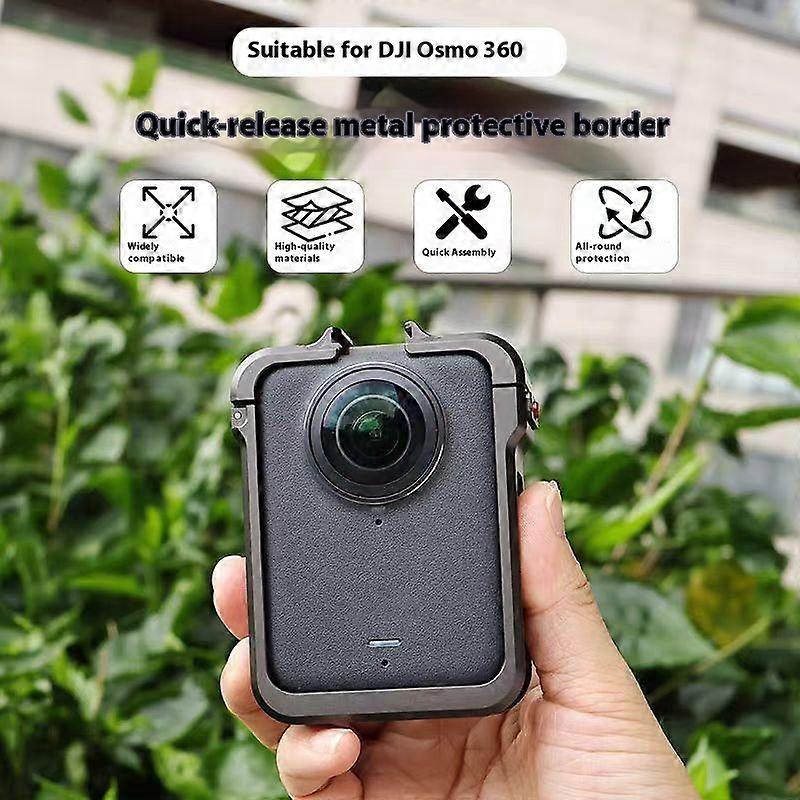 TKdaddy For DJI Osmo 360 Camera Quick Release Protective Frame Aluminum Alloy Cold Shoe Mount