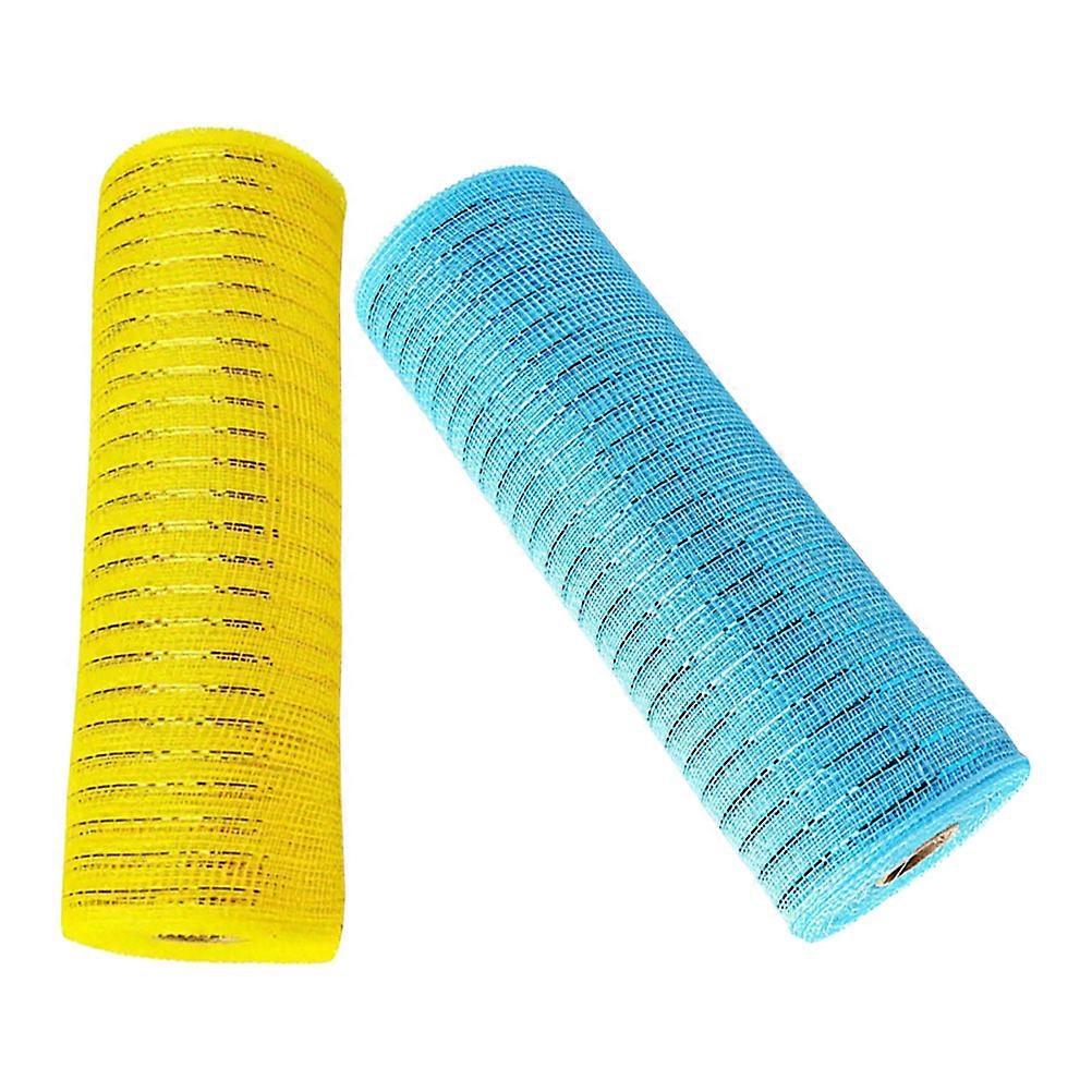 Assorted Color Easter Mesh Ribbon Roll for Decorations and Gift Wrapping 10 Yards Durable Plastic