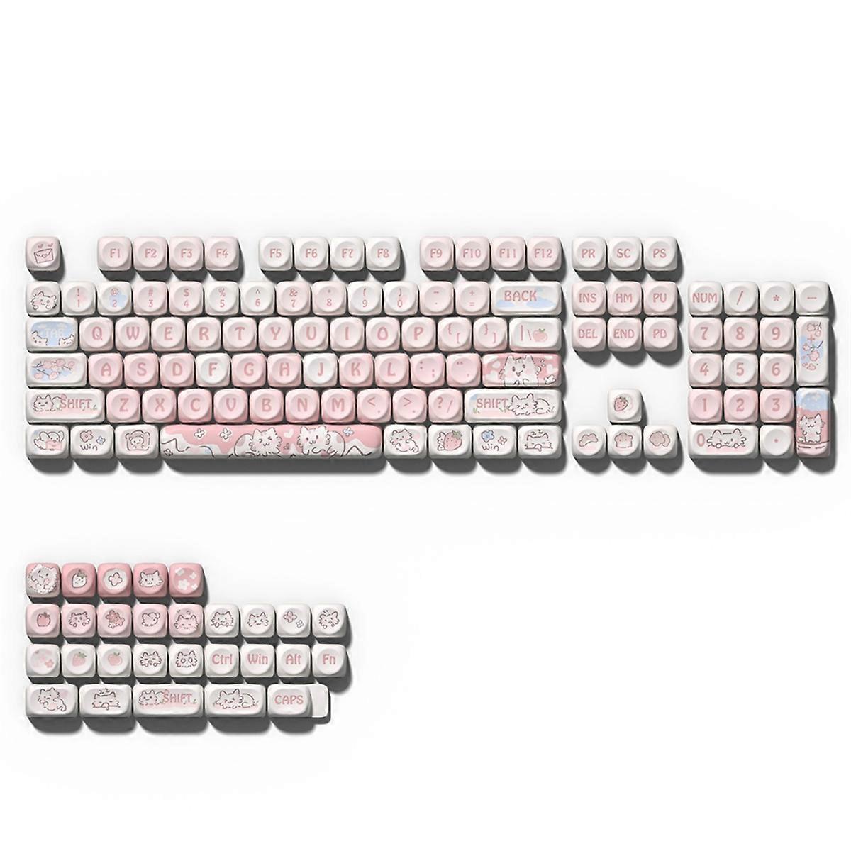 Contour 4.0 Side Engraved Keycap PBT Translucent 130 Key Gaming Mechanical Keyboard Key Cap for MX Mechanical Keyboard